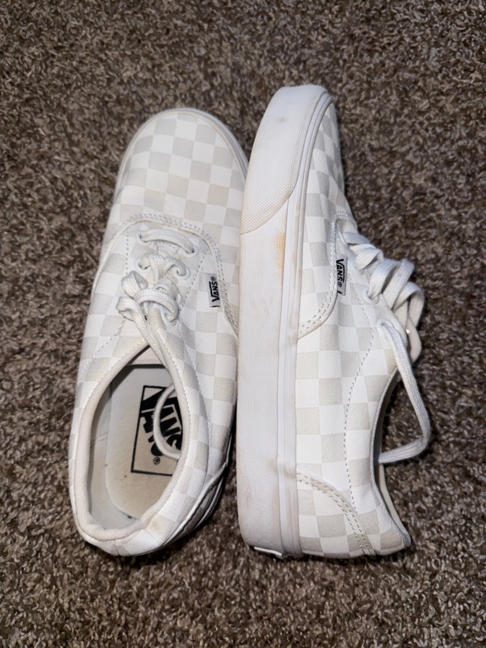 Vans Checkerboard Classic Low Top Sneakers - White - Picture 7 of 7